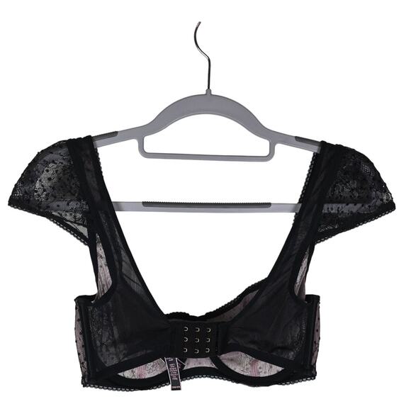 Victoria's Secret Dream Angel Unlined Balconnet Black Polka Dot Bra 32DD - Picture 3 of 5